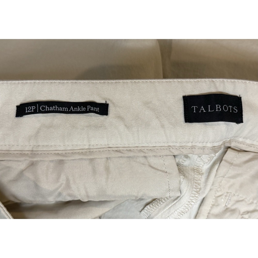 Talbots Tan‎ Beige Hampshire Ankle Pant Women's Sz 12P Stretch Business Casual - Picture 6 of 9